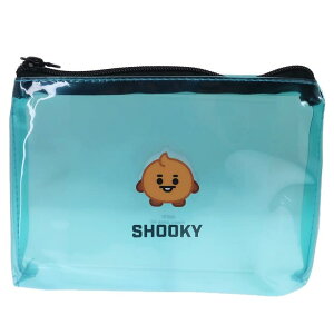 cinemacollection BT21 クリア フラットポーチ PVC ペンポーチ SHOOKY LINE FRIENDS カミオジャパン コレクション雑貨 キャラクター グッズ シネマコレクション バッグ・鞄