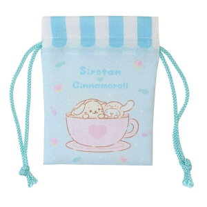 cinemacollection しろたんxサンリオ ミニ巾着袋 豆巾着 豆きんちゃくポーチ シナモロール マリモクラフト まめきんちゃく 小物入れ キャラクター グッズ バッグ・鞄