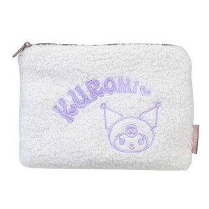 cinemacollection サンリオキャラクターズ コスメポーチ ボア フラットポーチ クロミ アイボリー サンリオ エムプラン メイクポーチ 小物入れ かわいい キャラクター グッズ バッグ・鞄