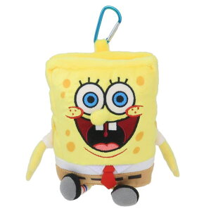 cinemacollection スポンジボブ ミニポーチ カラビナ付きぬいぐるみファスナーマスコット スポンジボブ ティーズファクトリー 小物入れ キャラクター グッズ バッグ・鞄