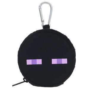 cinemacollection マインクラフト ミニポーチ カラビナ付き丸型ポーチ エンダーマン Minecraft ケイカンパニー 小物入れ ゲームキャラクター グッズ バッグ・鞄