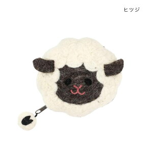 cinemacollection アニマルグッズ ミニポーチ シェイプポーチ ヒツジ アニマル トモコーポレーション 小物入れ コスメポーチ グッズ バッグ・鞄