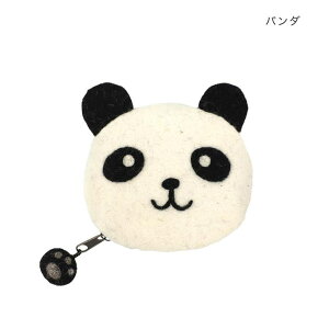 cinemacollection アニマルグッズ ミニポーチ シェイプポーチ パンダ アニマル トモコーポレーション 小物入れ コスメポーチ グッズ バッグ・鞄