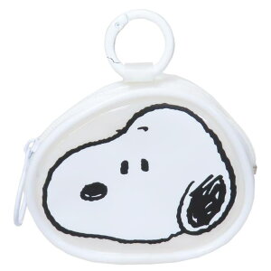 cinemacollection スヌーピー ミニポーチ ガジェットクリアポーチ ホワイト ピーナッツ グルマンディーズ 小物入れ カラビナ付き キャラクター グッズ バッグ・鞄