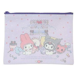 cinemacollection マイメロディ&クロミ コスメポーチ フラットポーチ エンジェル サンリオ ワタナベ 化粧ポーチ 小物入れ ペンケース キャラクター グッズ バッグ・鞄