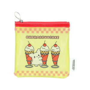 cinemacollection はなまるおばけ ミニポーチ フラットスクエアポーチ イエロー サンスター文具 小物入れ キャラクター グッズ バッグ・鞄