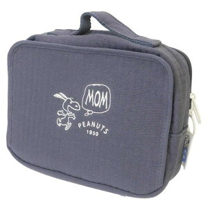 【10%OFFクーポン配布中!10/27(月)9:59まで】cinemacollection スヌーピー ベビーポーチ お出かけポーチ ブルーグレー MOM ピーナッツ マリモクラフト おむつケース 赤ちゃん用品 出産祝い ギフト