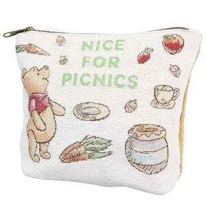 cinemacollection くまのプーさん コスメポーチ ゴブラン織りポーチ ナイスフォーピクニック ディズニー 丸眞 化粧ポーチ 小物入れ キャラクター グッズ メイクアップ