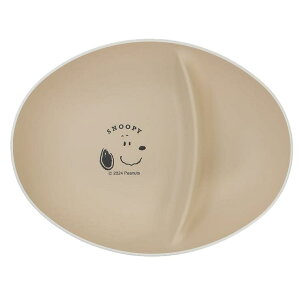 cinemacollection スヌーピー 中皿 オーバルプレート仕切り付 シンプルフェイス ピーナッツ カミオジャパン 日本製 食器 キャラクター グッズ 食器・キッチン用品