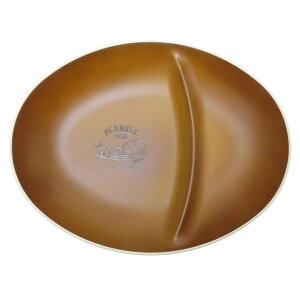 cinemacollection スヌーピー 深皿 オーバルプレート仕切り付き PANCAKE ピーナッツ カミオジャパン 電子レンジ対応 割れにくい食器 キャラクター グッズ 食器・キッチン用品