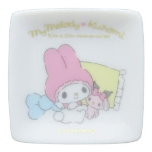 cinemacollection マイメロディ&クロミ ミニプレート プチ角小皿 マイメロディ50th&クロミ20th マイメロディ サンリオ 金正陶器 食器 かわいい キャラクター グッズ 食器・キッチン用品