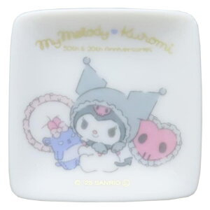cinemacollection マイメロディ&クロミ ミニプレート プチ角小皿 マイメロディ50th&クロミ20th クロミ サンリオ 金正陶器 食器 かわいい キャラクター グッズ 食器・キッチン用品