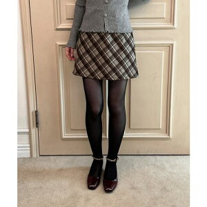 �y10��OFF�N�[�|���I5/16(�y)1:59�܂Łzby muni:r �y���p���悠��E2�T�C�Y�E2�F�W�J�z�K�[���[�`�F�b�NA���C���~�j�X�J�[�g/2025 AW COLLECTION �X�J�[�g