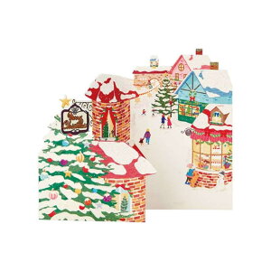 cinemacollection CHRISTMAS グリーティングカード クリスマスカード JX8-2 クリスマスの街並み サンリオ ギフト雑貨 Xmasカード グッズ 文房具