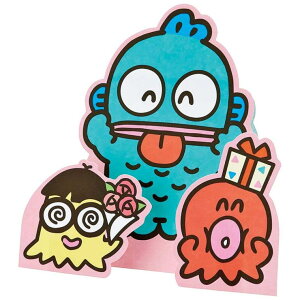 【10%OFFクーポン配布中!10/27(月)9:59まで】cinemacollection ハンギョドン グリーティングカード 二つ折りダイカットカード ハンギョドンあかんべー サンリオ サンリオ メッセージカード キャラ