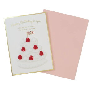 cinemacollection グリーティングカード フェルトケーキバースデーカード フラッグ APJ 誕生日 メッセージカード 封筒付き グッズ 文房具