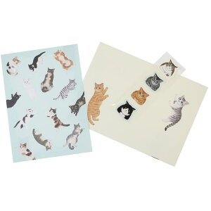 cinemacollection フェリシモ猫部 レターセット 手紙セット ブルー ねこ アクティブコーポレーション 封筒&便箋&シール キャラクター グッズ シネマコレクション 文房具