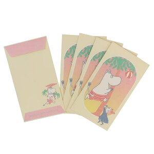 cinemacollection ムーミン ぽち袋 和紙ポチ袋5枚セット ビーチバレー 北欧 フロンティア お年玉袋 金封 かわいい キャラクター グッズ 文房具