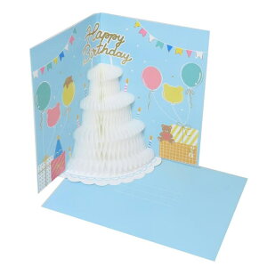 cinemacollection グリーティングカード ハニカムケーキバースデー パーティー136589 APJ バースデーカード 封筒付き メッセージカード グッズ 文房具