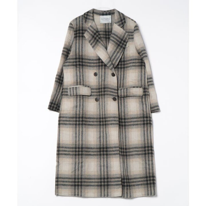 楽天市場】ウールチェック柄ロングコート【AW】 : SHOPLIST
