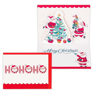 【10%OFFクーポン配布中!10/27(月)9:59まで】cinemacollection クリスマスカード 海外デザインカード 立体カード HOHOHO 日本ホールマーク Xmas メッセージカード グッズ 文房具