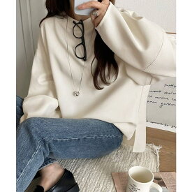 【10％OFFクーポン！11/11 (火)1:59まで】Classical Elf ゆったりシルエットでこなれ感を演出◎ランタンスリーブカットジョーゼットプルオーバー トップス