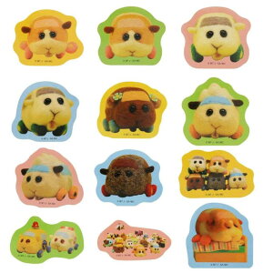 cinemacollection PUIPUIモルカー ステッカー 防水 ダイカットステッカー 12枚セット プイプイモルカー サンスター文具 耐水 耐光 コレクション雑貨 デコレーション キャラクター グッズ シネマコ