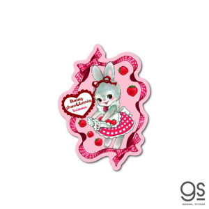 cinemacollection スイマー ダイカットシール ダイカットビニールミニステッカー いちごチェックうさ SWIMMER ゼネラルステッカー 耐水耐光 デコステッカー キャラクター グッズ 文房具