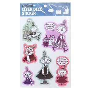 cinemacollection ムーミン シールシート クリアデコステッカー リトルミイとミムラ姉さん 北欧 S&C ラッピング用品 透明シール デコレーション キャラクター グッズ 文房具
