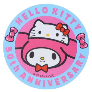 cinemacollection マイメロディ ダイカットシール キャラクターステッカー ハローキティ50周年 サークル サンリオ スモールプラネット ダイカットビニールステッカー デコシール 耐水性 キャラ