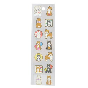cinemacollection シールシート 和のシール 柴犬 アクティブコーポレーション デコシール かわいい グッズ 文房具