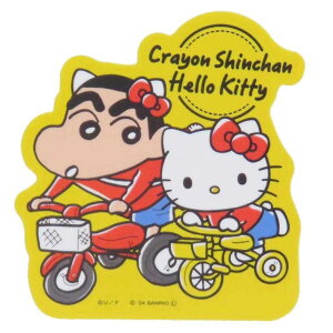 cinemacollection クレヨンしんちゃんxサンリオキャラクターズ ダイカットシール キャラクターステッカー 三輪車 サンリオ スモールプラネット ダイカットビニールステッカー デコシール 耐水