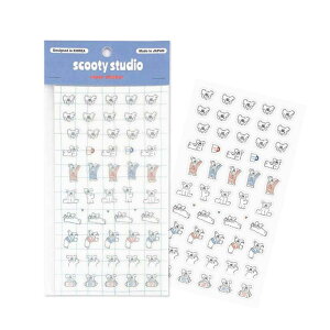 cinemacollection scooty studio シールシート クリアシール Michael small フロンティア デコレーション 手帳デコ かわいい グッズ 文房具