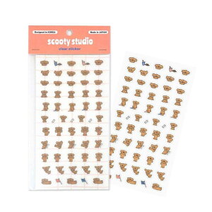 cinemacollection scooty studio シールシート クリアシール Charlie small フロンティア デコレーション 手帳デコ かわいい グッズ 文房具