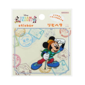 cinemacollection ミッキーマウス ステッカー リピペタ DREAM TRAVEL 富山県 ディズニー サンスター文具 貼って剥がせる ダイカット キャラクター グッズ 文房具