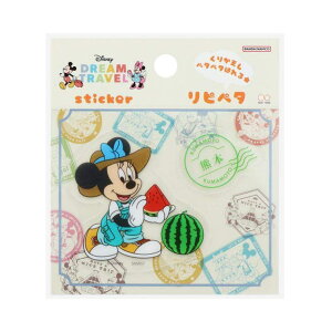 cinemacollection ミニーマウス ステッカー リピペタ DREAM TRAVEL 熊本県 ディズニー サンスター文具 貼って剥がせる ダイカット キャラクター グッズ 文房具
