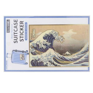 cinemacollection ダイカットシール 大人の図鑑スーツケースステッカー 北斎神奈川沖浪裏 カミオジャパン デコレーション デコシール グッズ 文房具