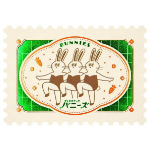 cinemacollection ROKKAKU x オビワン POSTCARD 切手型ポストカード 1枚入り バニーズ フタバ レトロ 箔押し メッセージカード グッズ 文房具