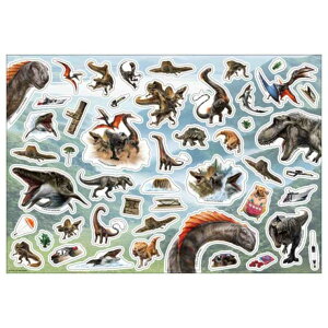 cinemacollection ジュラシックワールド 復活の大地 シールシート 台紙3枚付き シール遊び 恐竜 インロック プチギフト コレクション 雑貨 映画キャラクター グッズ 文房具