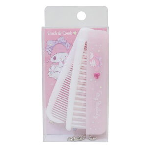 cinemacollection マイメロディ ヘアブラシ ストーン付き折りたたみブラシ&コーム サンリオ カミオジャパン 折りたたみくし キャラクター グッズ ヘアケア