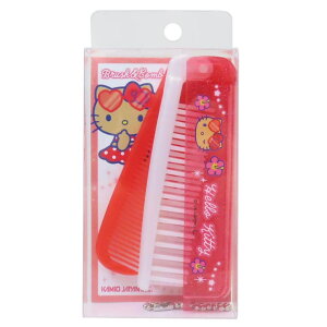 cinemacollection ハローキティ ヘアブラシ 折りたたみブラシ&コーム night party 日焼けキティ サンリオ カミオジャパン 折りたたみくし キャラクター グッズ ヘアケア