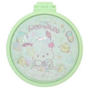 cinemacollection ポチャッコ 手鏡 きらきらミラー付きブラシ サンリオ プレゼント キャラクター グッズ ヘアケア