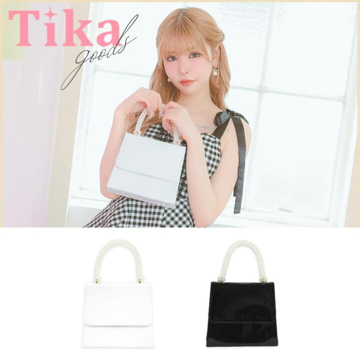 楽天市場】Tika パールハンドルエナメル2WAYミニバッグ ハンドバッグ 