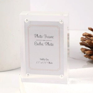 REAL STYLE 写真立て フォトフレーム おしゃれ チェキ アクリル 縦 横 シンプル 透明 クリア ミニ ケース 記念品 結婚 出産祝い 誕生日 玄関 寝具・インテリア雑貨
