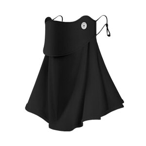 REAL STYLE フェイスカバー マスク レディース UVカット UPF50+ 日焼け防止 目尻保護 顔 首 ネックカバー フェイスマスク 薄手 ネックガード ひんやり 接触冷感 スポーツ ゴルフ 登山 夏 アウトド