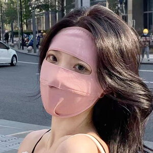 REAL STYLE フェイスカバー フェイスマスク レディース UVカット UPF50+ 紫外線 薄手 全顔 ひんやり 接触冷感 スポーツ ゴルフ 登山 夏用 スポーツ