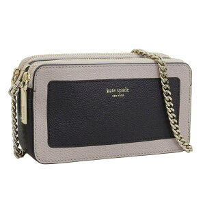 Riverall KATE SPADE �P�C�g�X�y�[�h �o�b�O ���f�B�[�X �V�����_�[�o�b�O ���U�[ �u���b�N×�O���[ margaux double zip mini crossbody PWRU7132-106 KATE SPADE �o�b�O�E��