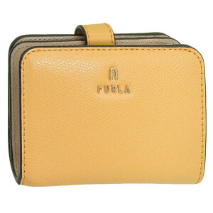 Riverall FURLA �t���� ���z ���f�B�[�X ��܂���z ���U�[ �C�G���[×�x�[�W�� �J�����A FURLA CAMELIA S COMPACT WALLET WP00315ARE0003592S ���z