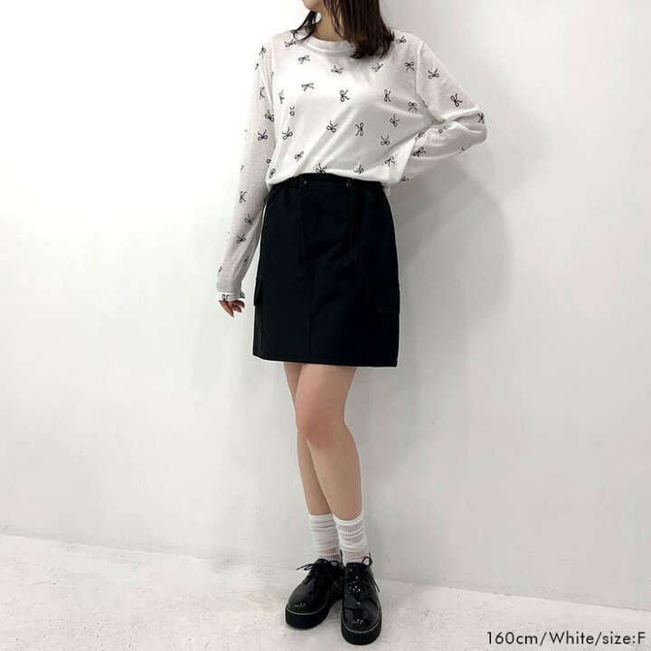 楽天市場】夢展望 メニーリボンプリントシアートップス 韓国 夢展望 