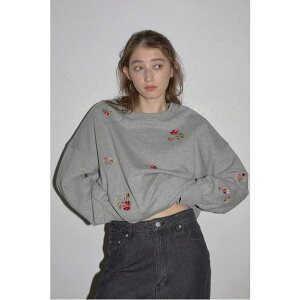 �y10��OFF�N�[�|���I4/10(��)1:59�܂ŁzBONJOUR SAGAN random flower embroidery logo pullover / �ԕ��h�J���S�v���I�[�o�[�X�E�F�b�g 77-004632 �g�b�v�X